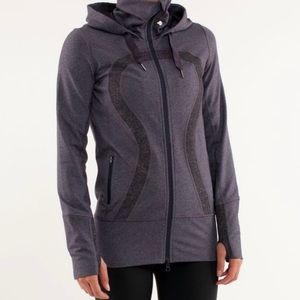Lululemon Grey Zip Up Scuba Jacket